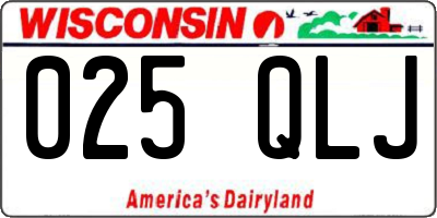 WI license plate 025QLJ