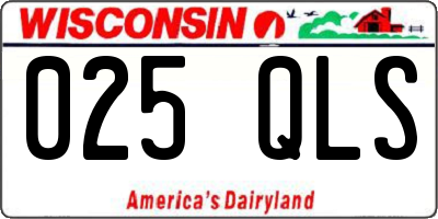 WI license plate 025QLS