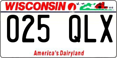 WI license plate 025QLX
