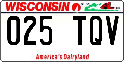 WI license plate 025TQV