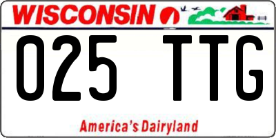WI license plate 025TTG