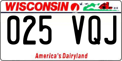 WI license plate 025VQJ