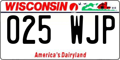 WI license plate 025WJP