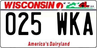 WI license plate 025WKA