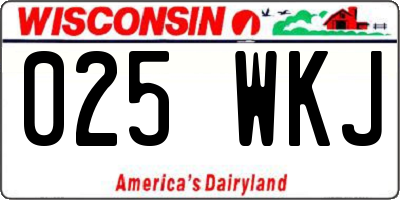 WI license plate 025WKJ