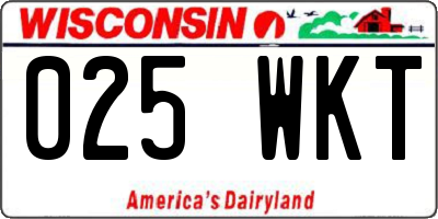 WI license plate 025WKT