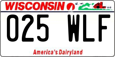WI license plate 025WLF