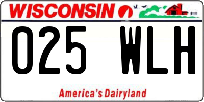 WI license plate 025WLH
