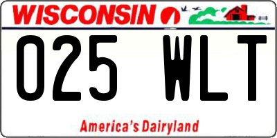 WI license plate 025WLT