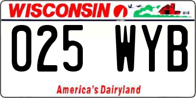 WI license plate 025WYB