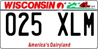 WI license plate 025XLM
