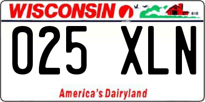 WI license plate 025XLN