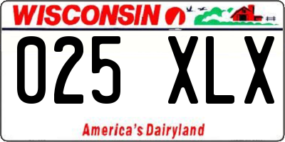 WI license plate 025XLX