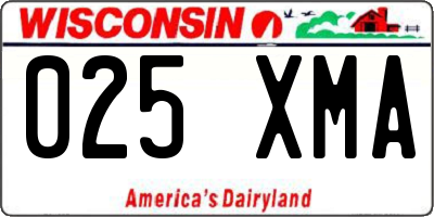 WI license plate 025XMA