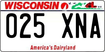 WI license plate 025XNA