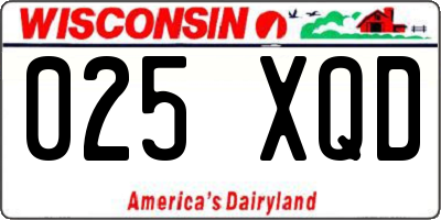 WI license plate 025XQD