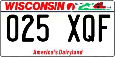 WI license plate 025XQF