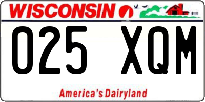 WI license plate 025XQM