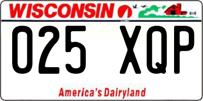 WI license plate 025XQP