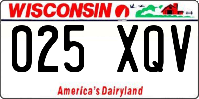 WI license plate 025XQV