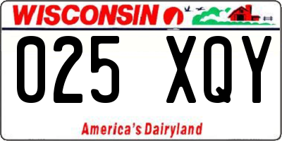 WI license plate 025XQY