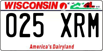 WI license plate 025XRM