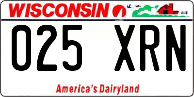 WI license plate 025XRN