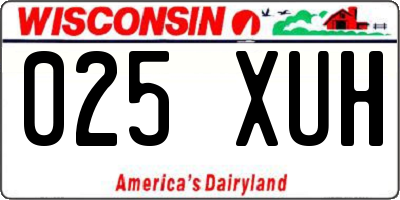 WI license plate 025XUH
