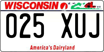 WI license plate 025XUJ