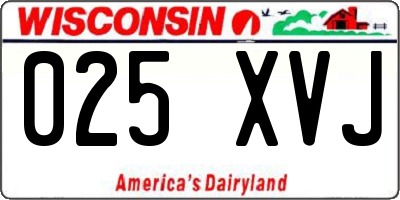 WI license plate 025XVJ