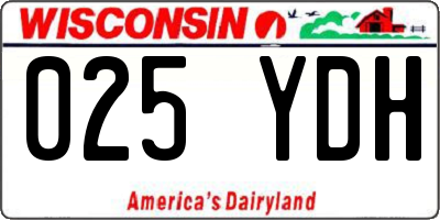 WI license plate 025YDH