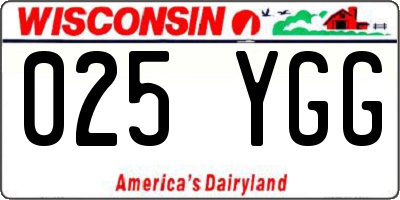 WI license plate 025YGG