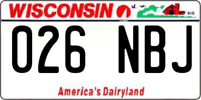 WI license plate 026NBJ