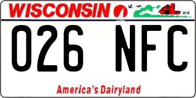WI license plate 026NFC