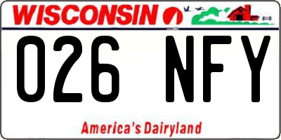 WI license plate 026NFY