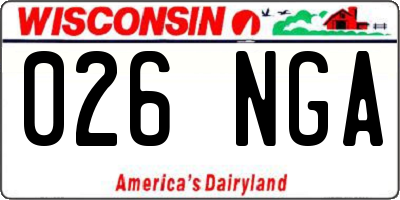 WI license plate 026NGA