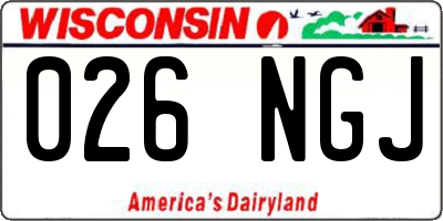 WI license plate 026NGJ
