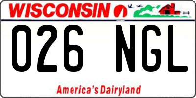 WI license plate 026NGL