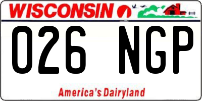 WI license plate 026NGP
