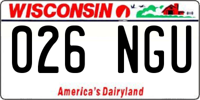 WI license plate 026NGU