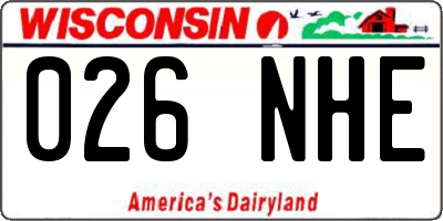 WI license plate 026NHE