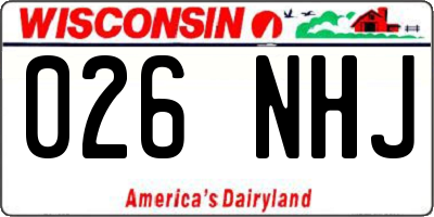 WI license plate 026NHJ