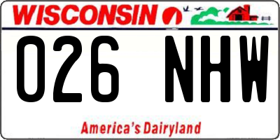 WI license plate 026NHW