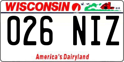 WI license plate 026NIZ