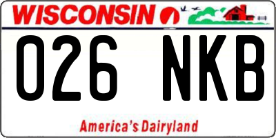 WI license plate 026NKB