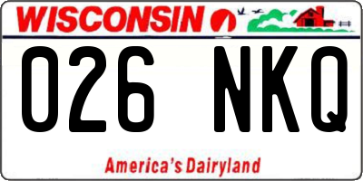 WI license plate 026NKQ