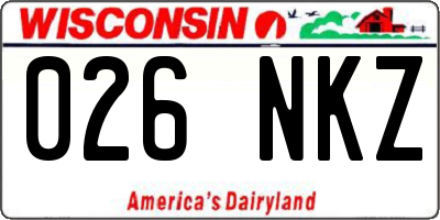 WI license plate 026NKZ