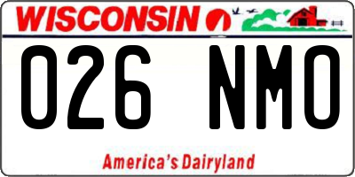 WI license plate 026NMO