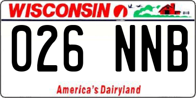 WI license plate 026NNB