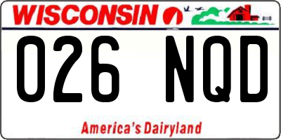 WI license plate 026NQD